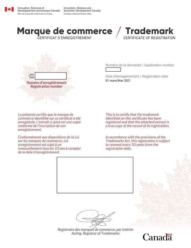 加拿大商標註冊證書樣本